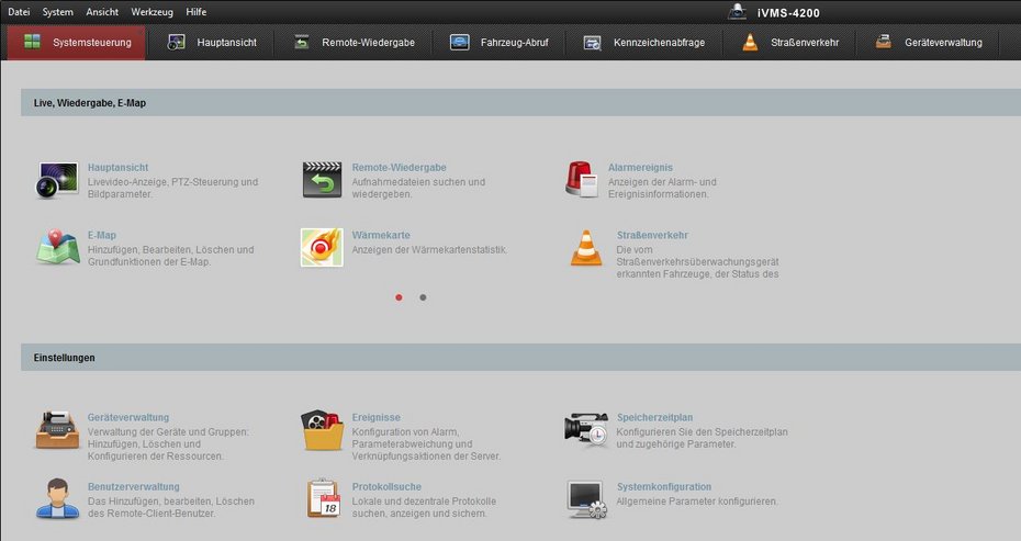 Systemsteuerung von iVMS-4200