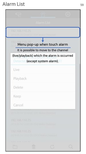 Alarmliste Auswahl (Android)