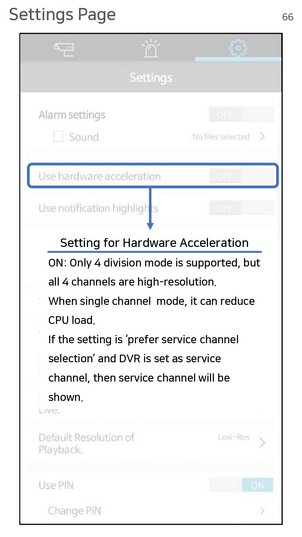 Einstellungen HW-Beschleunigung (Android)